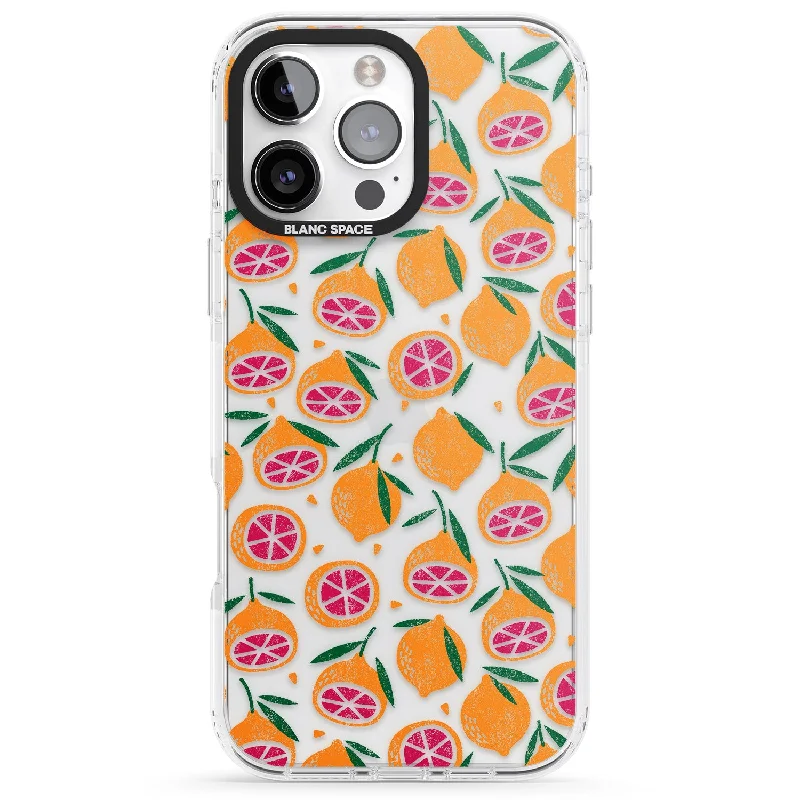 Blood Orange Fruit Pattern Transparent