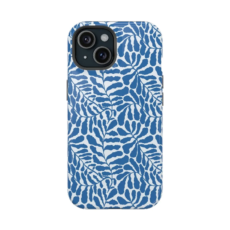 Blue Leaf | Teal Abstract Case