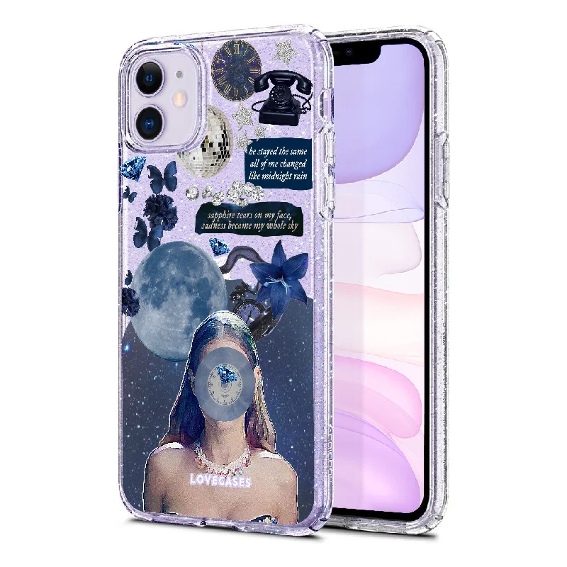 Blue Moonlight Glitter Phone Case