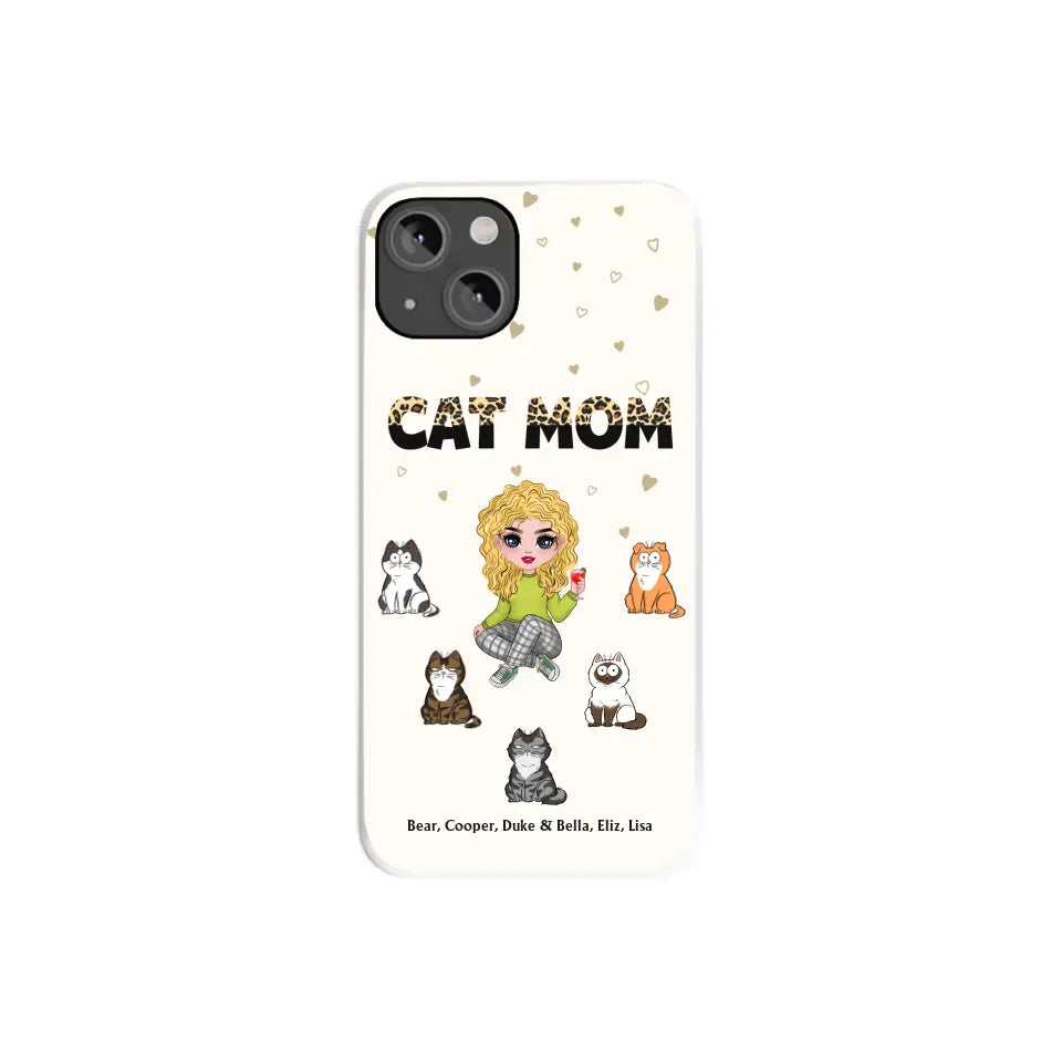 Cat Mom - Personalized Phone Case Gifts Custom Phone Case for Cat Lovers