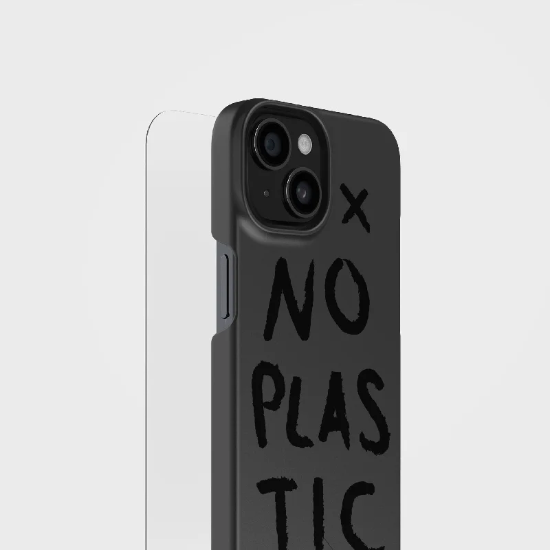 Charcoal Black No Plastic Phone Case & Screen Protection Bundle | Free Cable worth €30