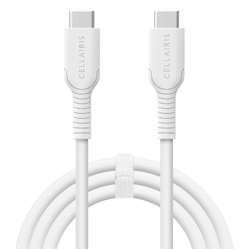 Charge Cable - 6FT USB-C to USB-C 60W White Power