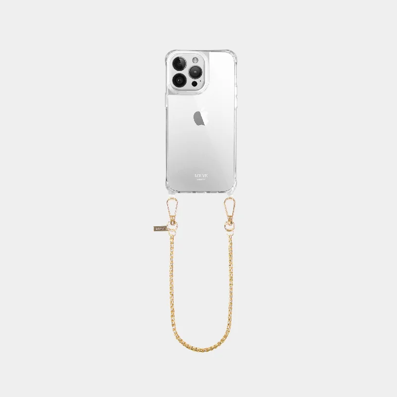 Clear Phone Case + Gold-Plated Wristlet