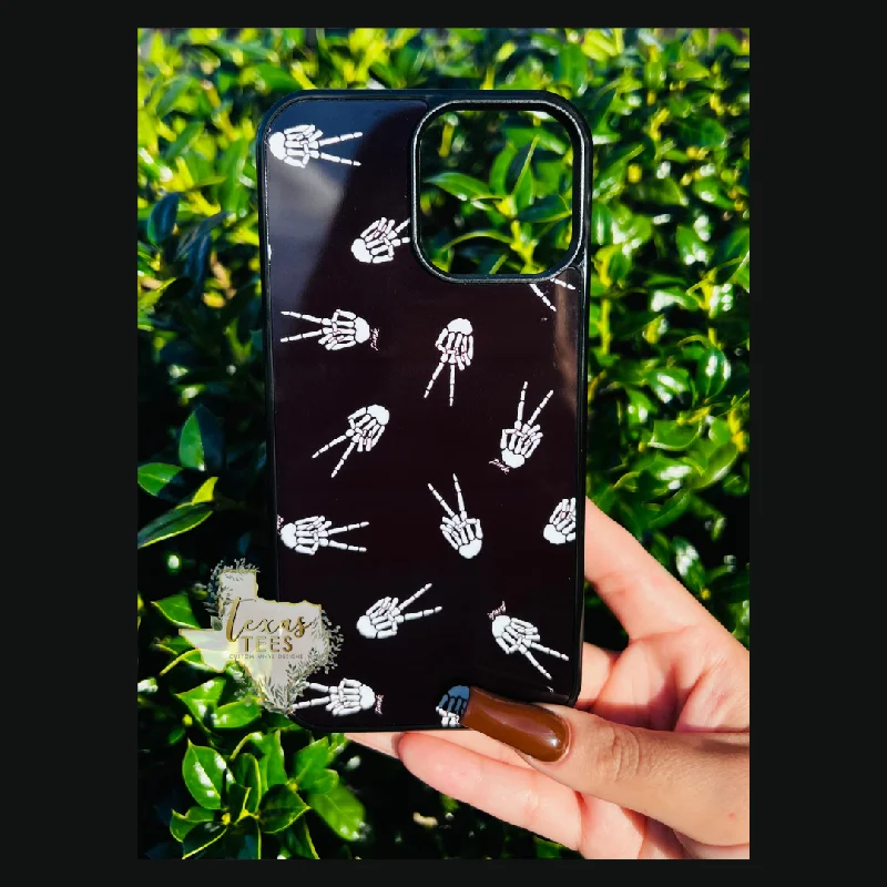 Peace Out Skeleton Hand - Phone Case