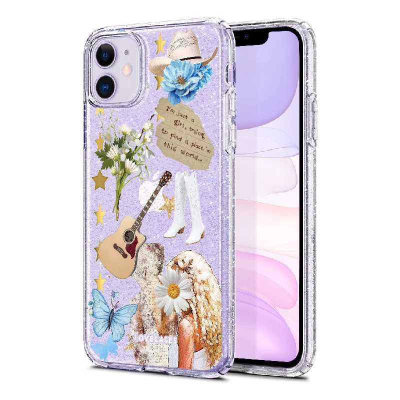 Dreamy Blues Glitter Phone Case