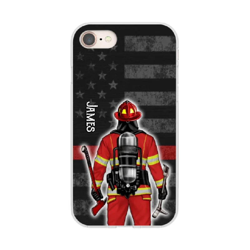 Firefighter Man Woman - Personalized Phone Case For Him, Her, Firefighter