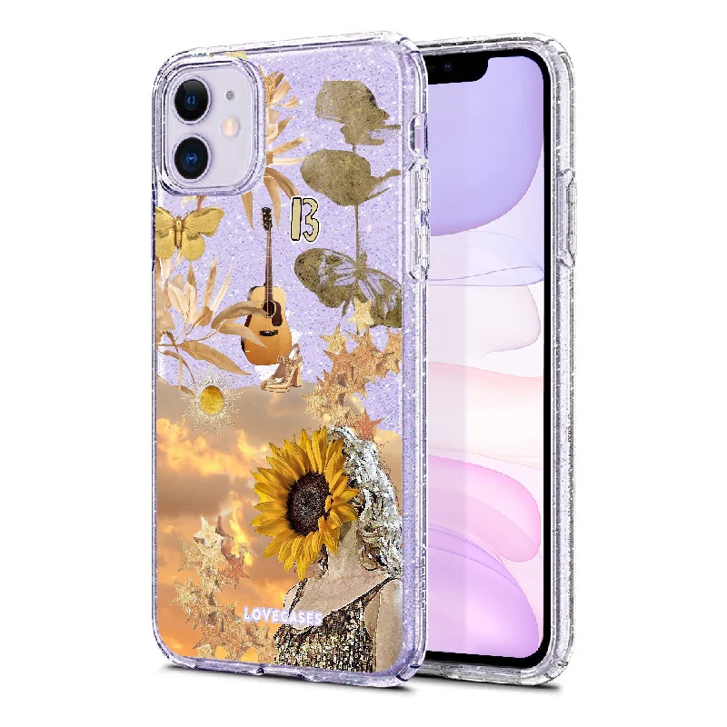 Golden Sunsets Glitter Phone Case