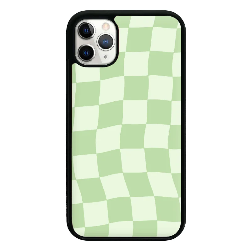 Green Checkers Phone Case