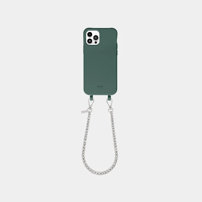 Green Phone Case + Silver-Plated Wristlet