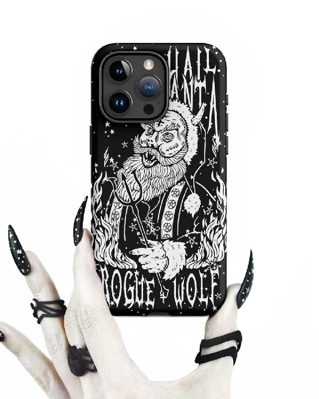 Hail Santa Tough Phone Case for iPhone - Xmas Witchy Shockproof Anti-scratch Goth Cover Gothic Christmas Gifts