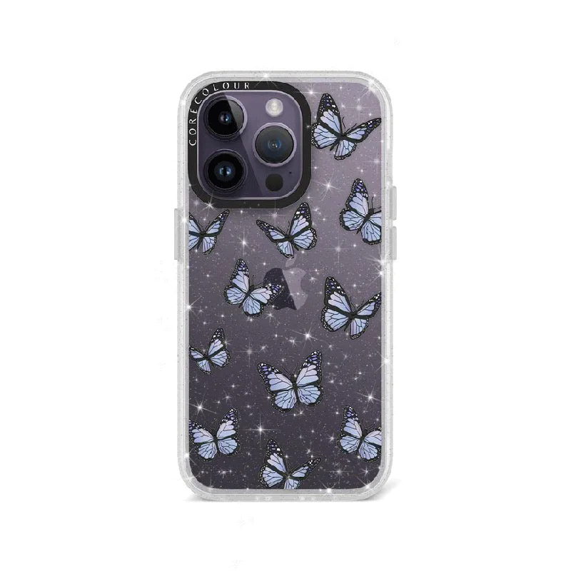 iPhone 14 Pro Butterfly Kiss Glitter Phone Case