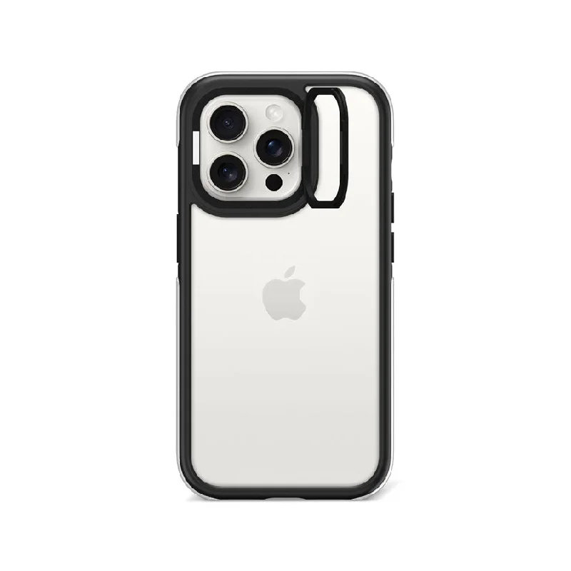 iPhone 15 Pro Clear Camera Ring Kickstand Case