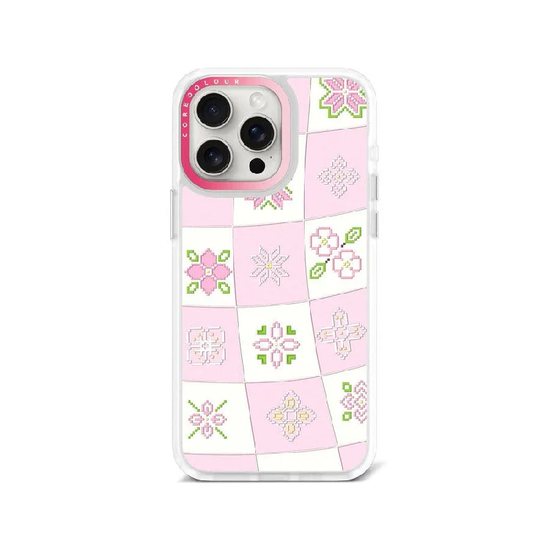 iPhone 15 Pro Max Cherry Blossom Checker Phone Case