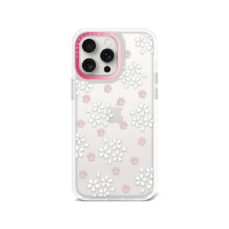 iPhone 15 Pro Max Cherry Blossom Paw Phone Case