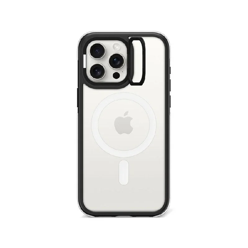 iPhone 15 Pro Max Clear Camera Ring Kickstand Case Magsafe Compatible