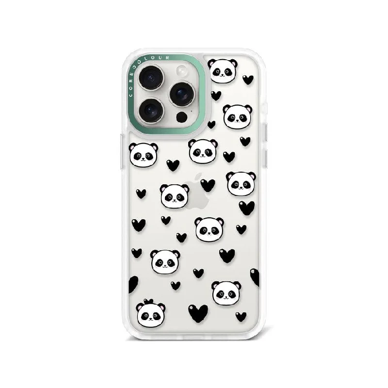 iPhone 15 Pro Max Panda Heart Phone Case