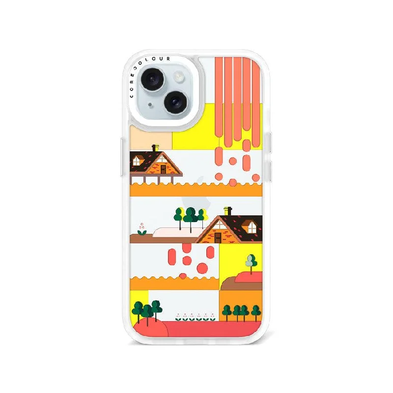 iPhone 15 Sunset Cottage Phone Case