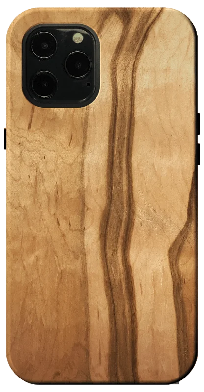 Kerf Select Figured Ambrosia Maple Wood Phone Case