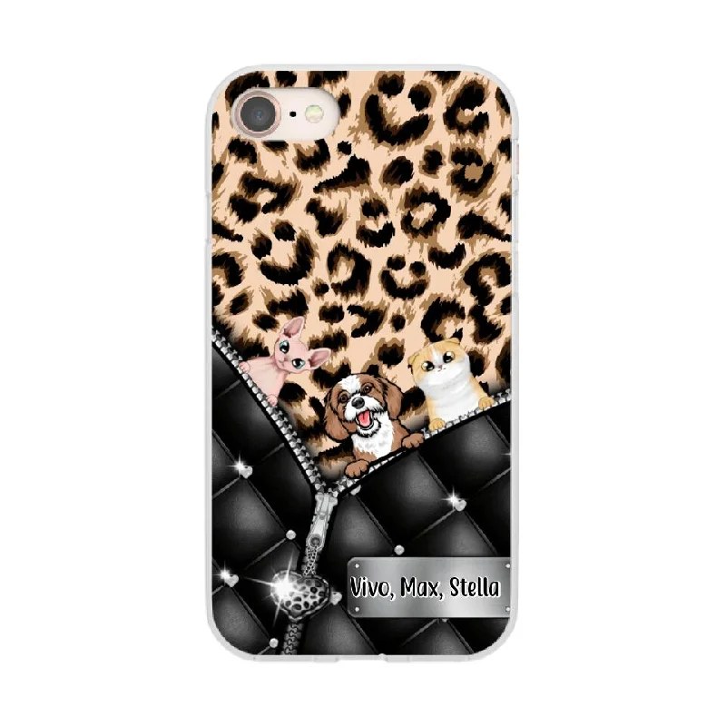 Leopard Pattern - Personalized Phone Case For Dog Lovers, Cat Lovers, Pets Lovers