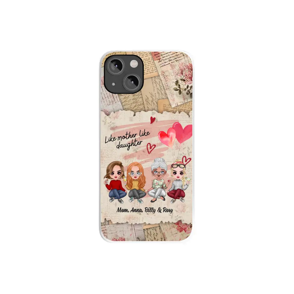 Like Mother Like Daughter - Personalized Gifts Custom Mom Daughters Phone Case, Mother's Gift