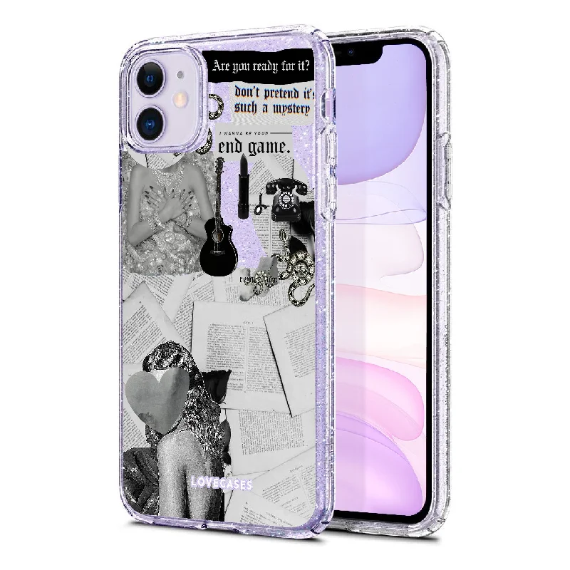 Newspapers Glitter Phone Case