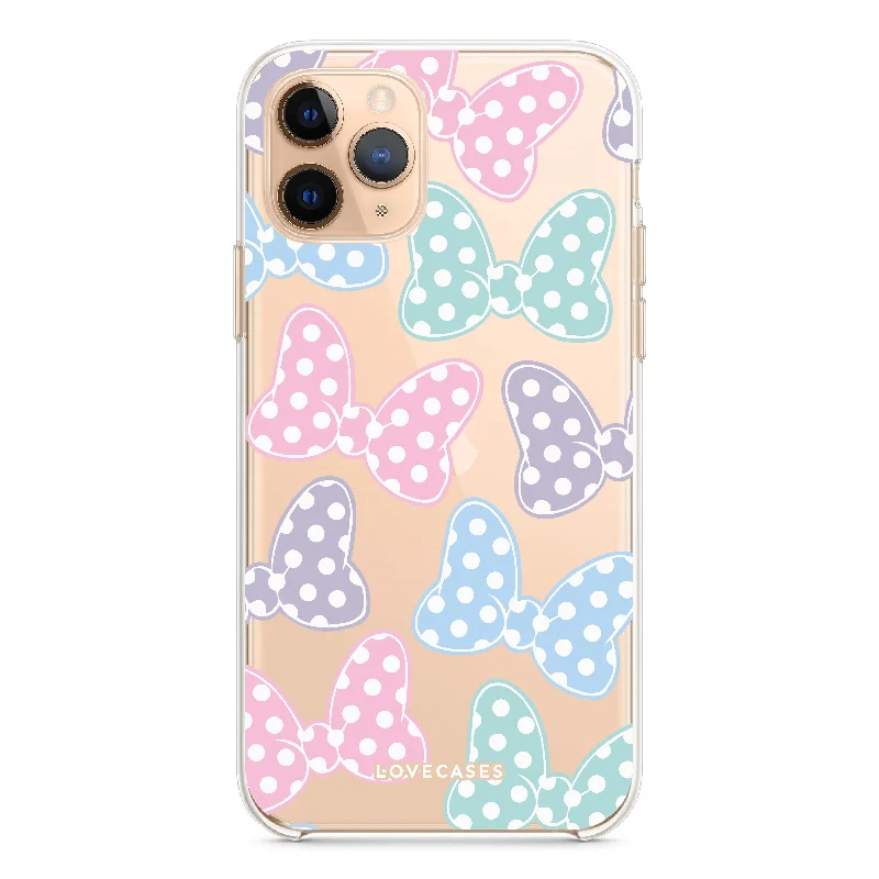 Pastel Minnie Bow Pattern Phone Case