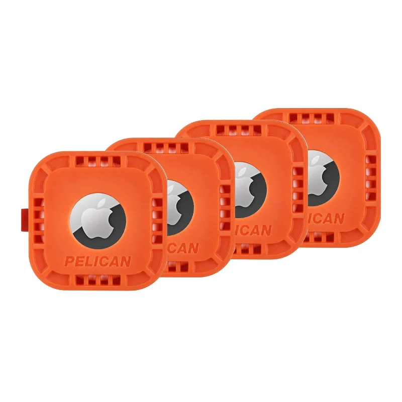 Pelican Protector AirTag Sticker Mount 4 Pack (Orange) - AirTag Case