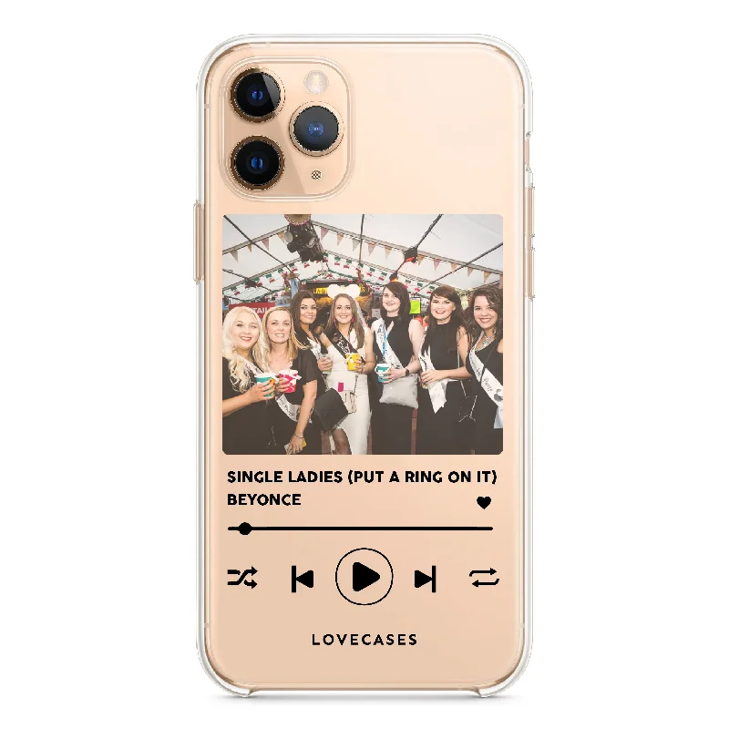 Personalised Black Song Photo Phone Case