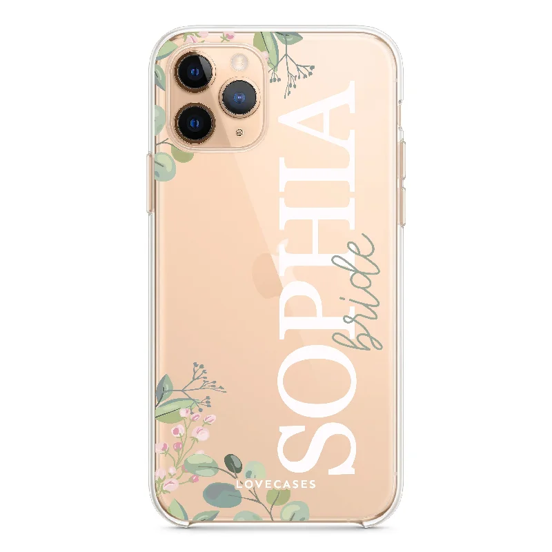 Personalised Floral Bride Phone Case