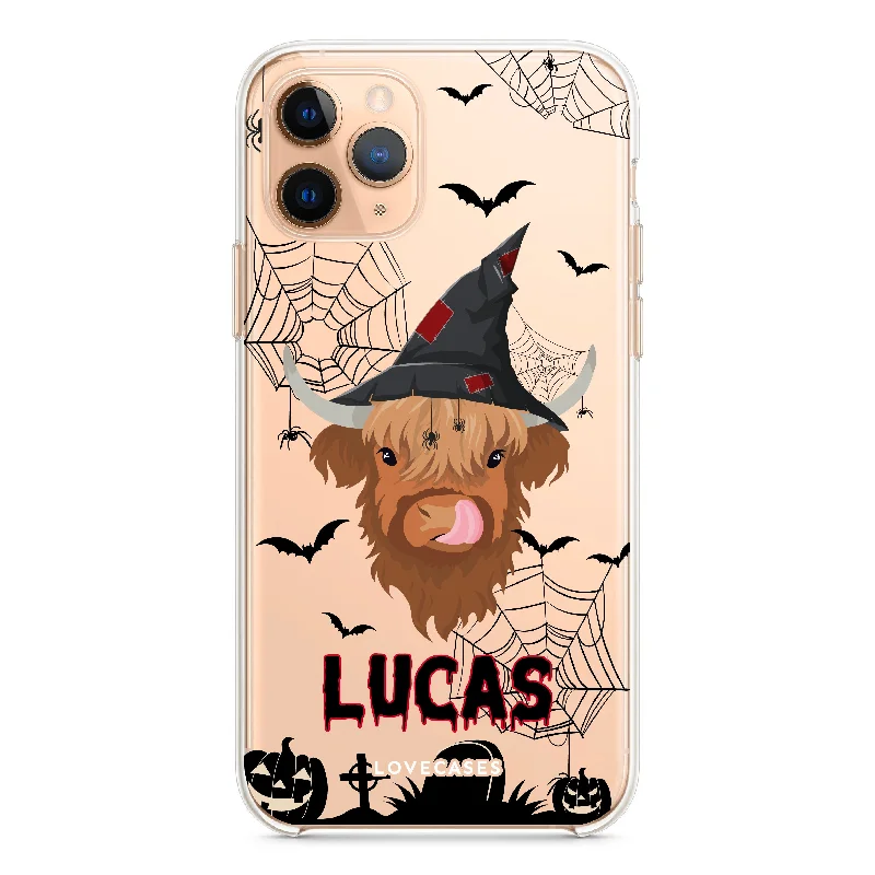 Personalised Halloween Highland Cow Phone Case