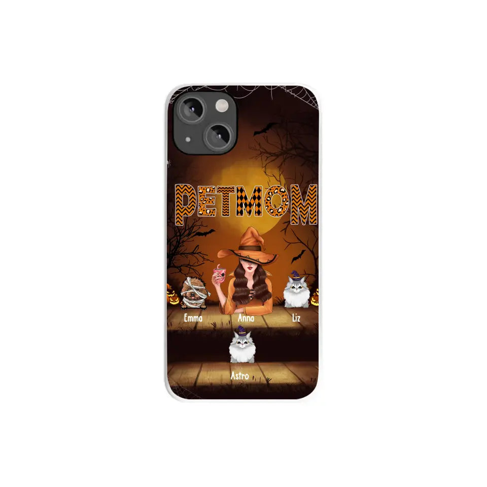 Pets Mom - Personalized Gifts for Halloween Phone Case for Witches, For Dog Cat Lovers