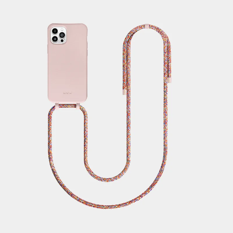 Pink Phone Case + Blush Crossbody Strap