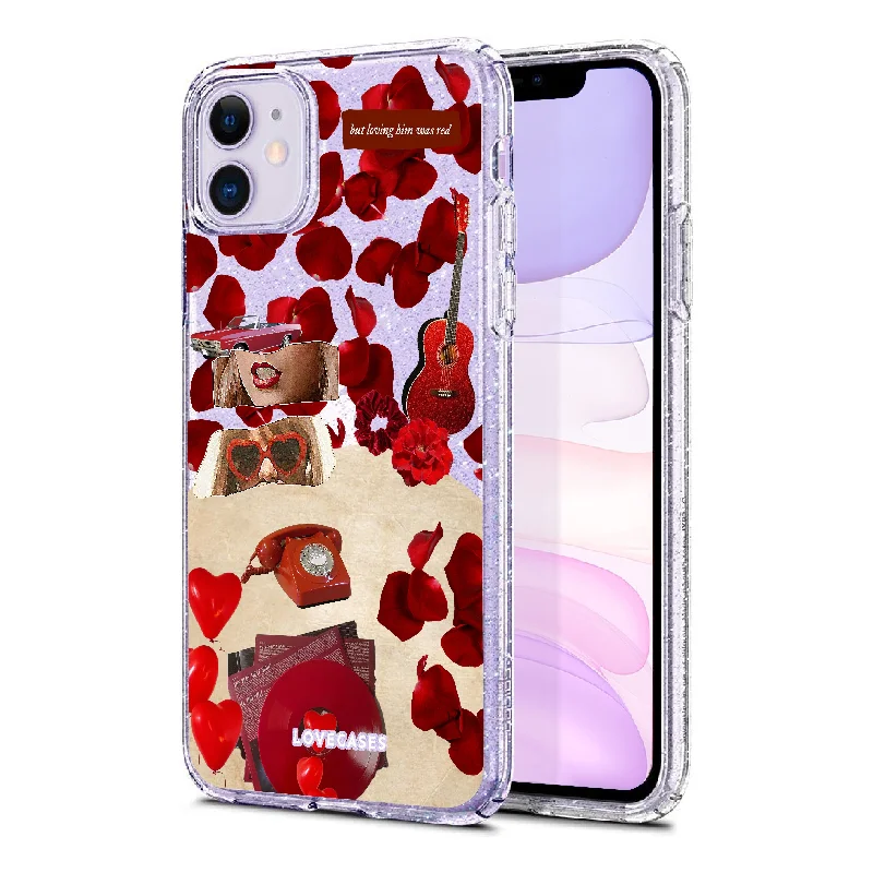 Red Roses Glitter Phone Case