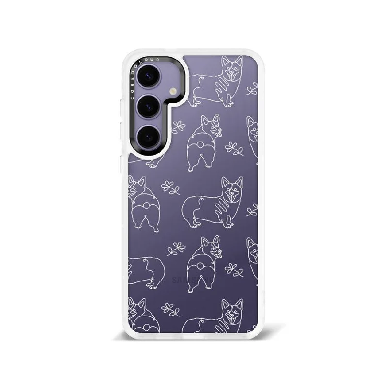 Samsung Galaxy S24+ Corgi Minimal Line Phone Case