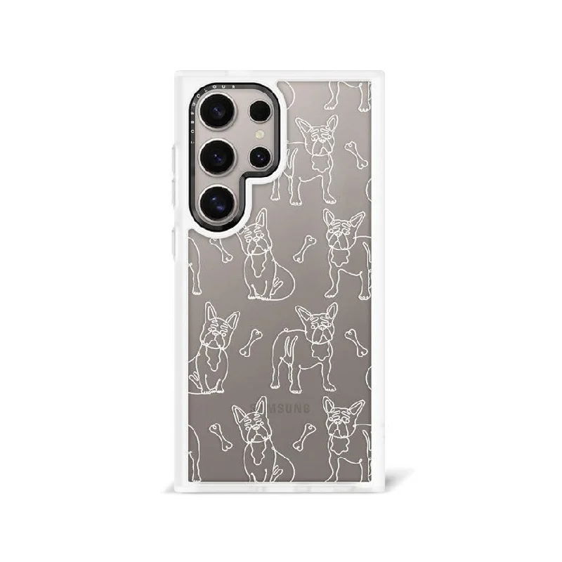 Samsung Galaxy S24 Ultra French Bulldog Minimal Line Phone Case