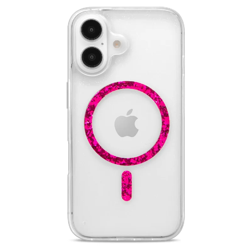 Showcase Halo Glitter - iPhone 16 Magenta w/ MagSafe Case