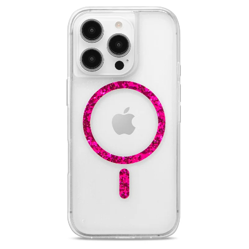 Showcase Halo Glitter - iPhone 16 Pro Magenta w/ MagSafe Case