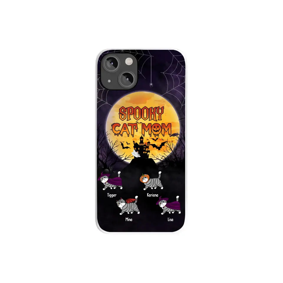 Spooky Cat Mom - Personalized Gifts for Halloween Phone Case for Cat Lovers