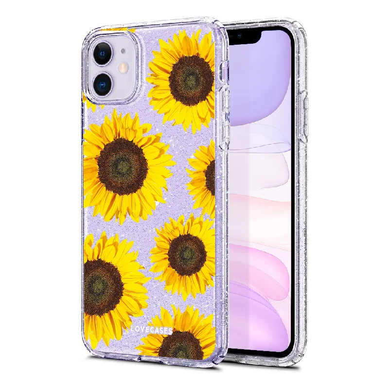 Sunflower Glitter Phone Case