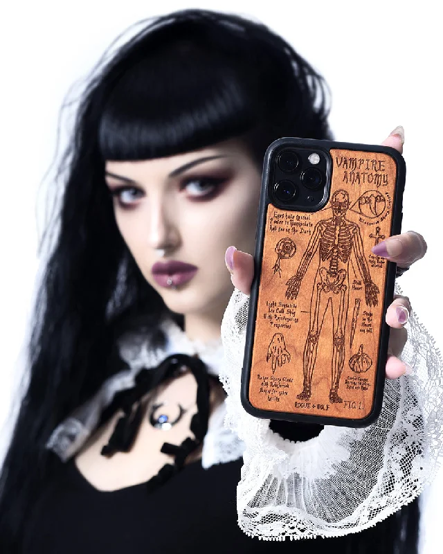 Vampire Anatomy - Engraved Cherry Wood Phone Case