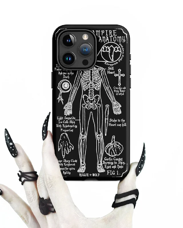 Vampire Anatomy Tough Phone Case for iPhone - Shockproof Witchy Goth Accessory Anti-scratch Phone Cover