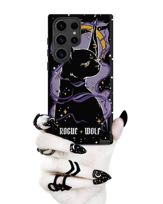 Witch Kitten Tough Phone Case for Samsung - Shockproof Anti-scratch Gothic Witchy Phone Accessories Cover